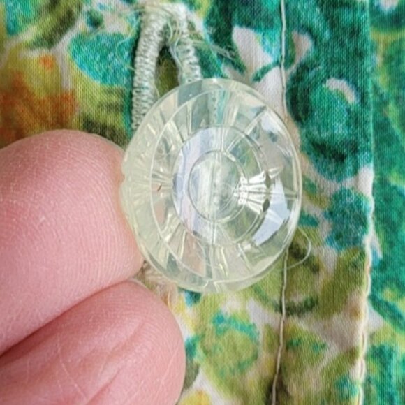 Vintage 1960s Floral Dress S/M, Green Orange Yellow Mad Men - Picture 5 of 15